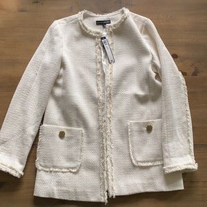 White/Ivory Textured Jacket